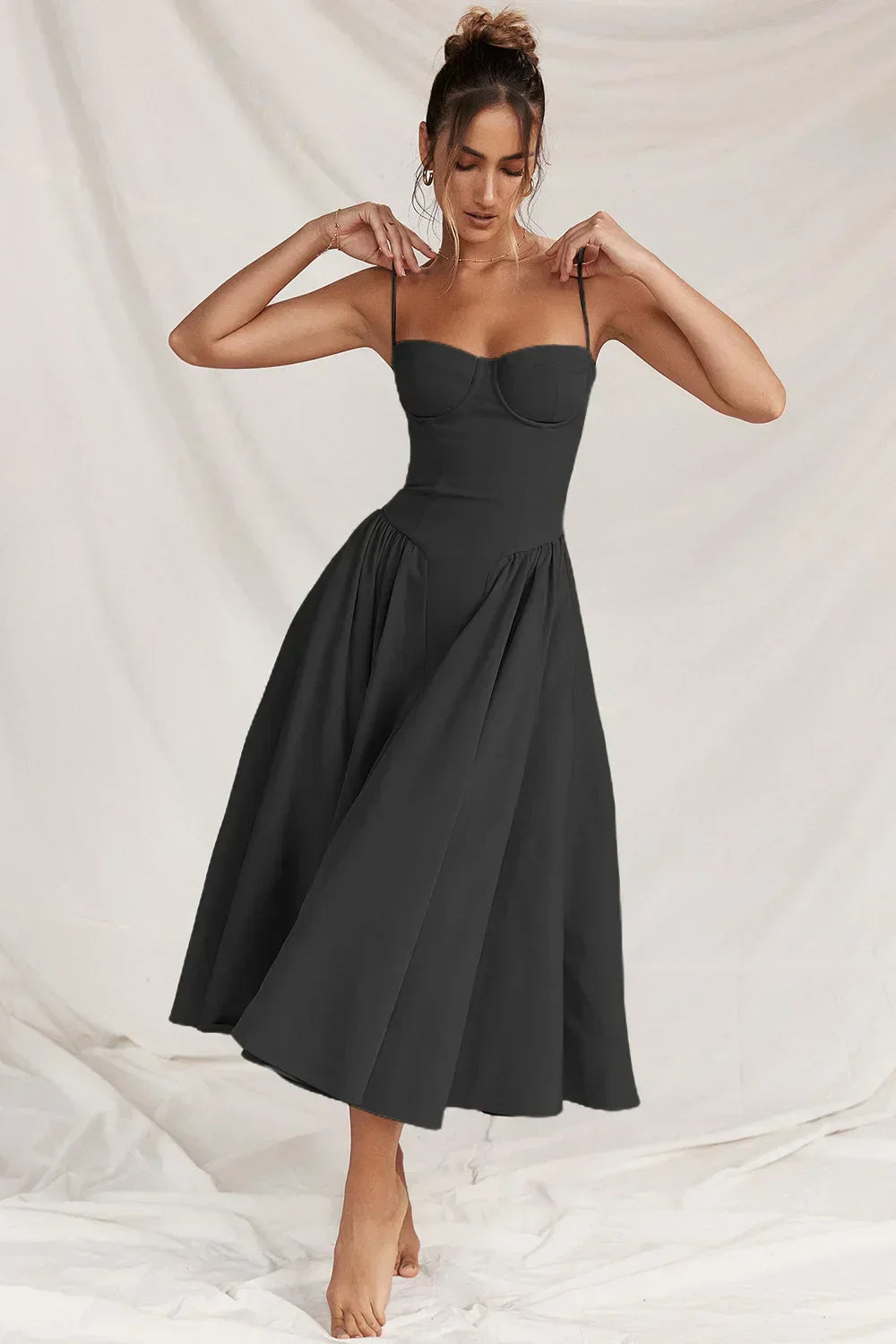 Lorelei | Sleeveless Corset Midi Dress