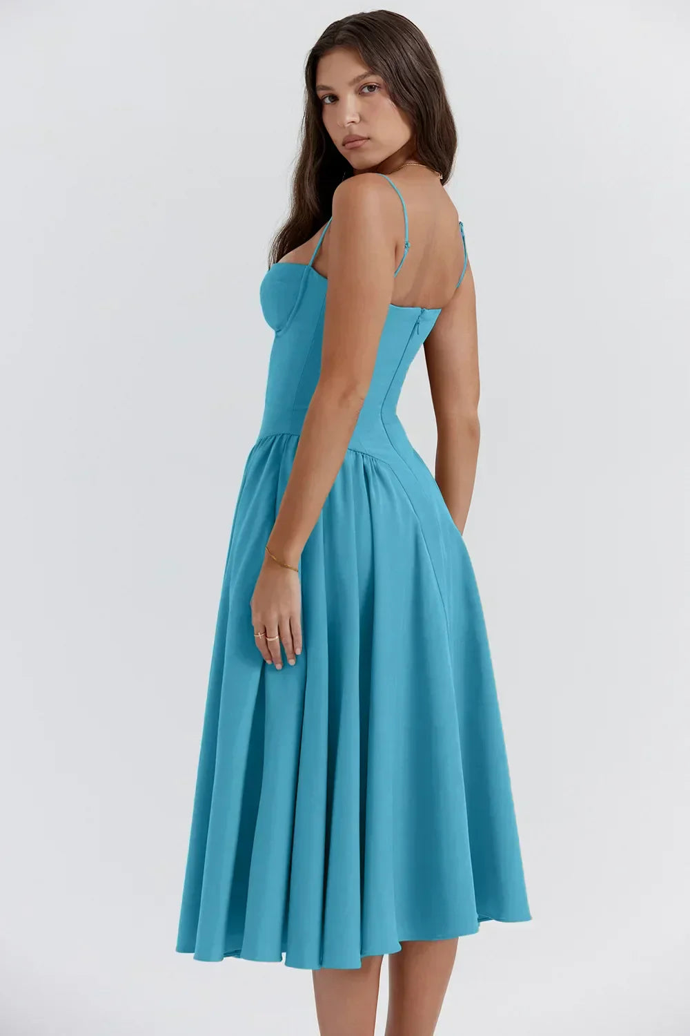 Lorelei | Sleeveless Corset Midi Dress