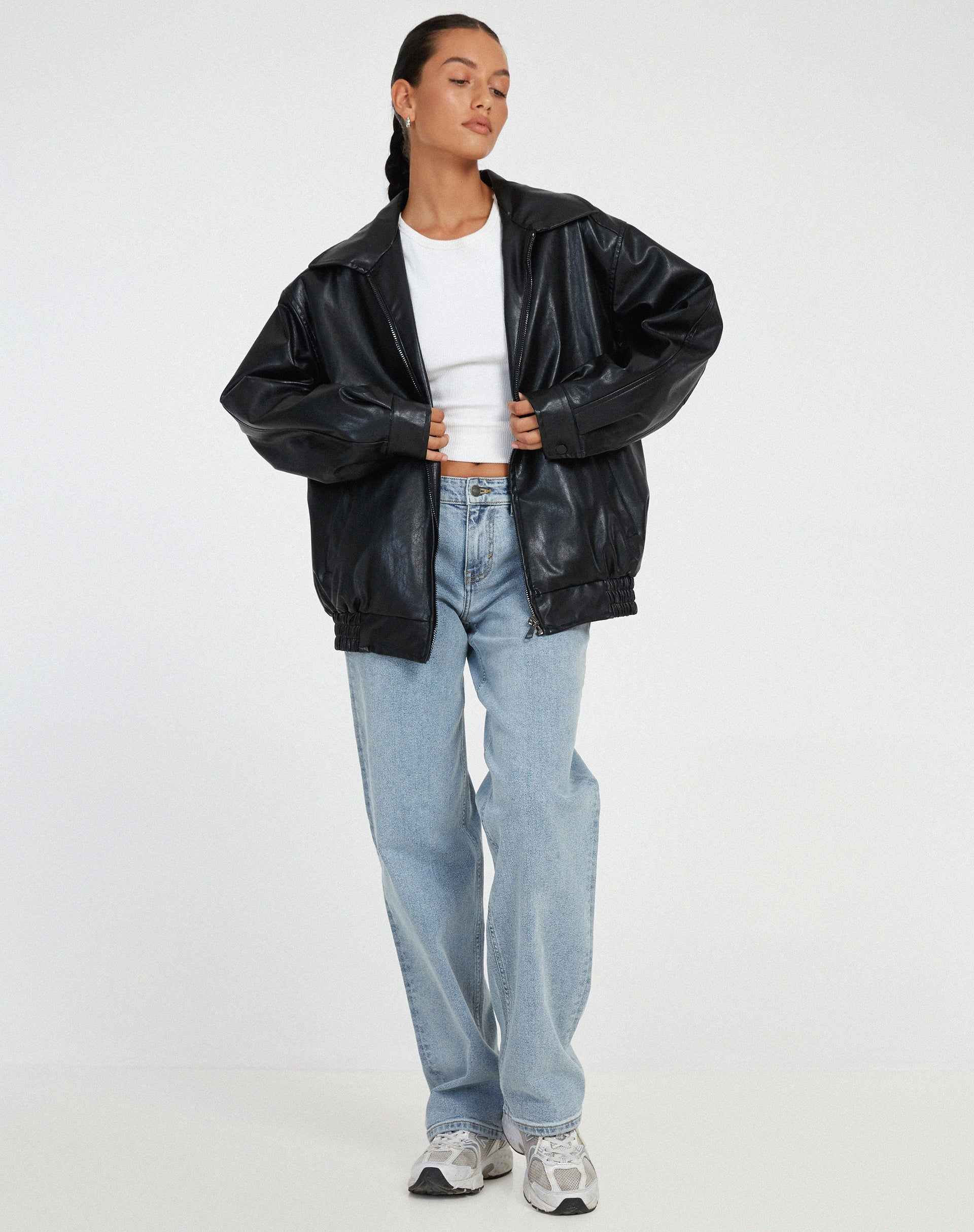 Gaia | Loose Leather Jacket
