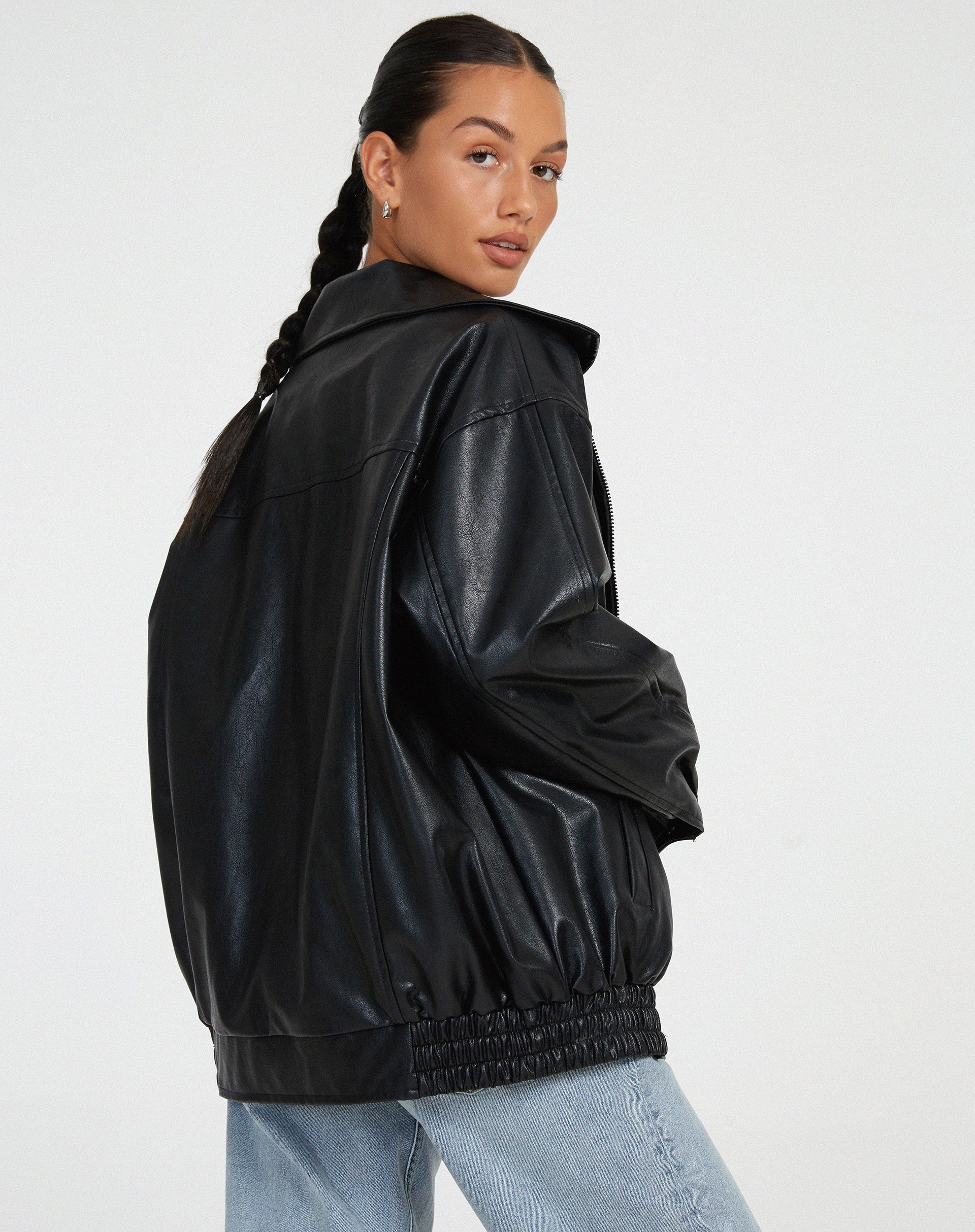 Gaia | Loose Leather Jacket