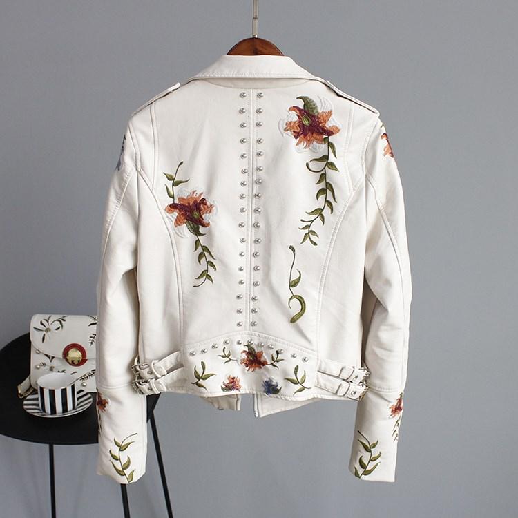Briony | Floral Leather Jacket