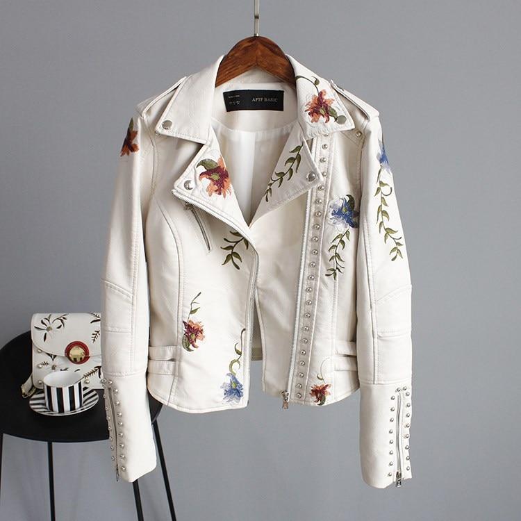 Briony | Floral Leather Jacket