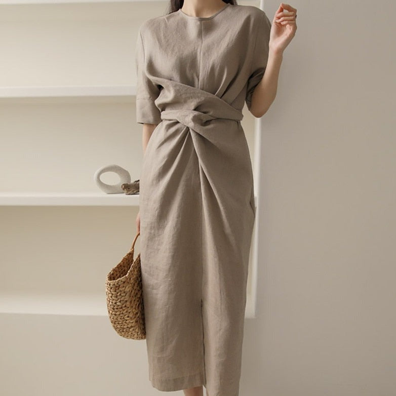 Solene | Irregular Linen Dress