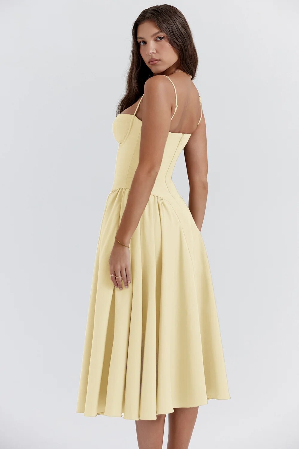 Lorelei | Sleeveless Corset Midi Dress