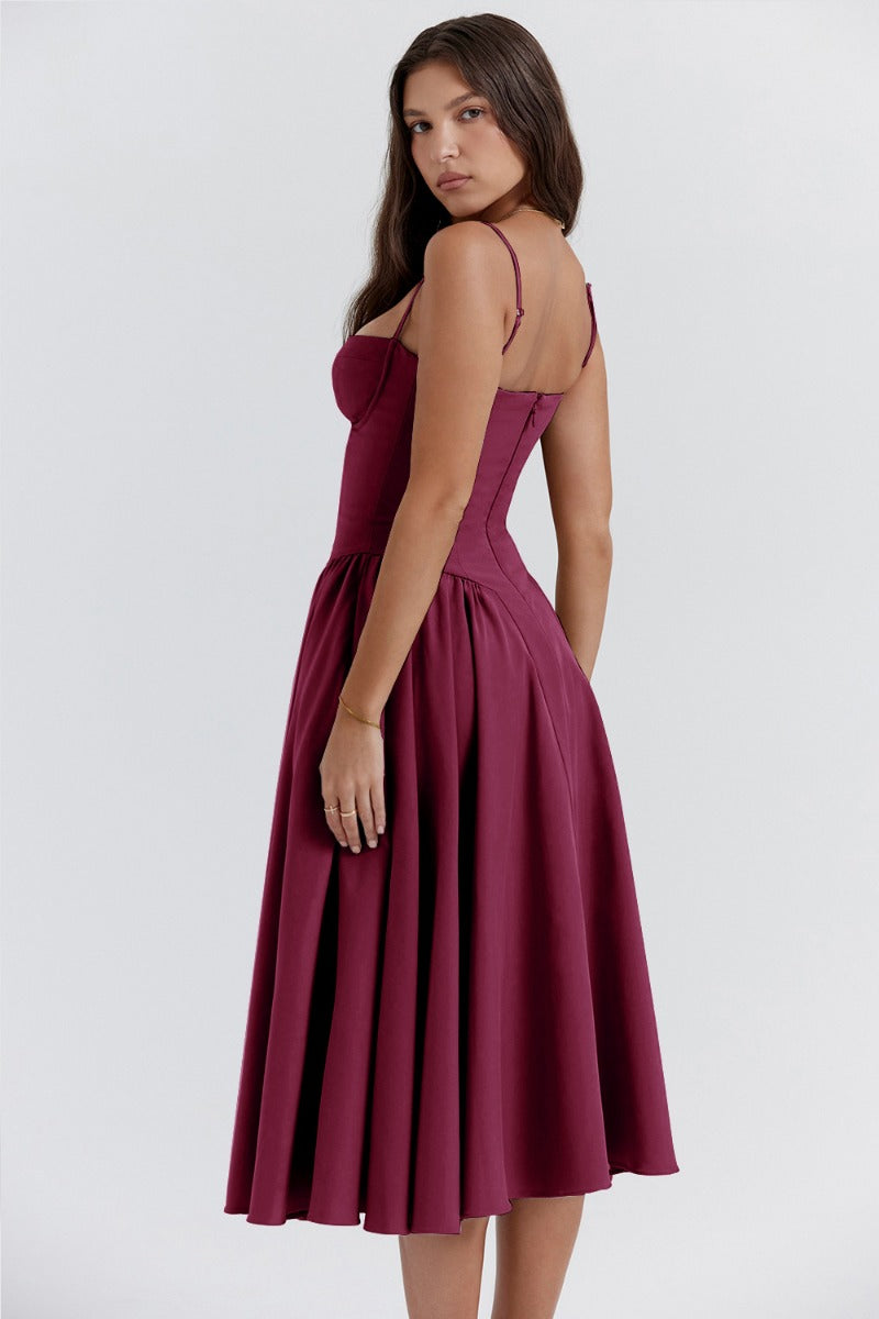 Lorelei | Sleeveless Corset Midi Dress