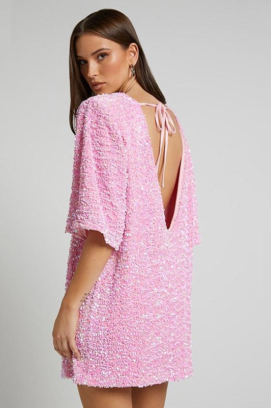 Charlotte | Sequins Backless Mini Dress