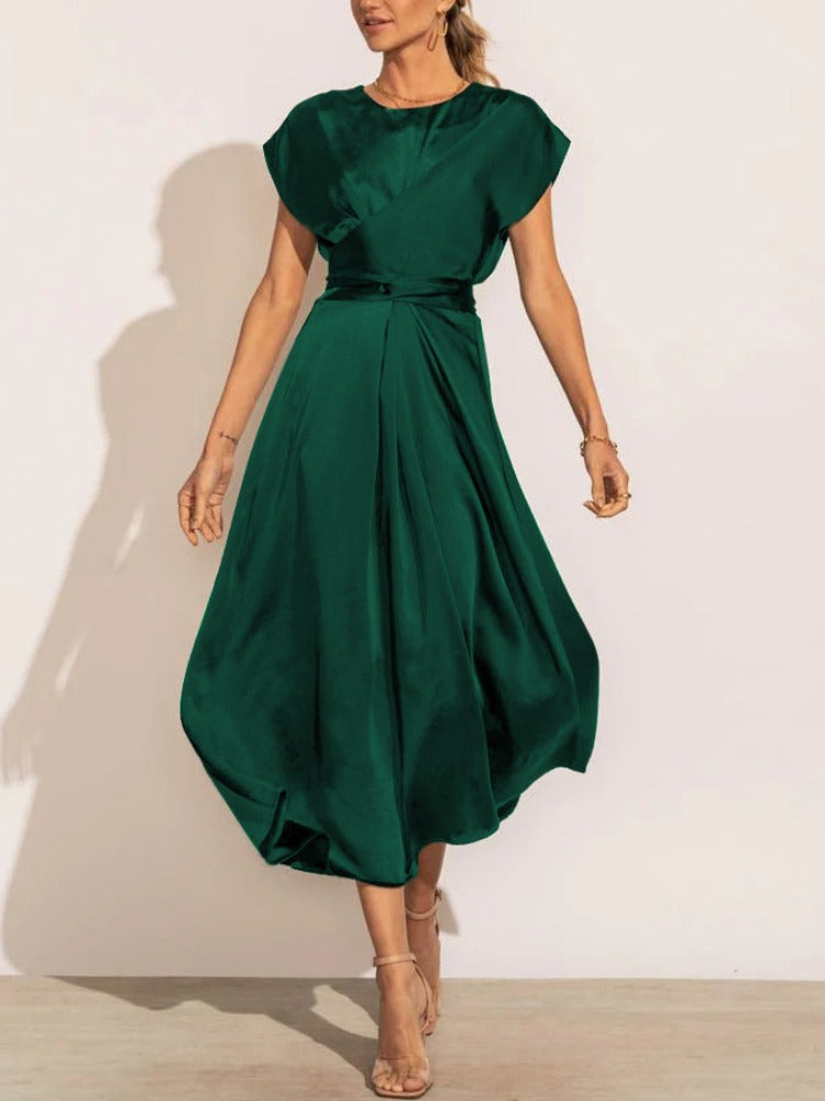 Astra | Elegant Silk Midi Dress