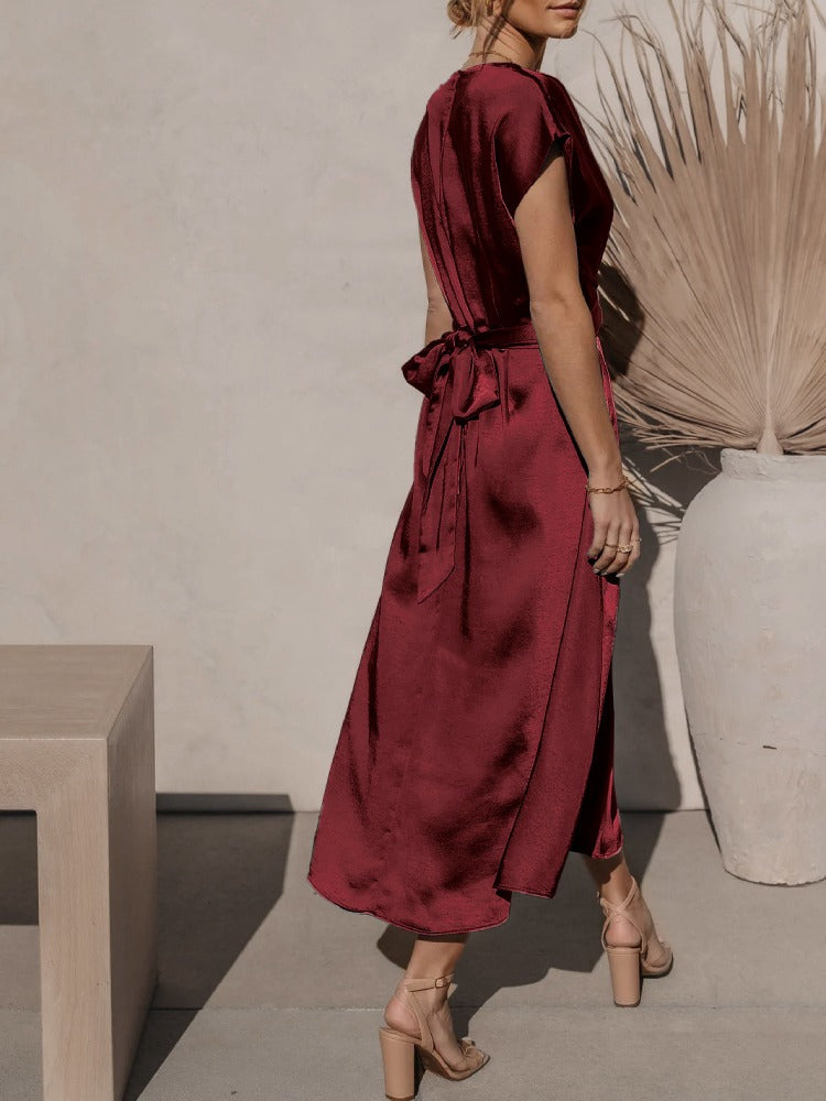 Astra | Elegant Silk Midi Dress