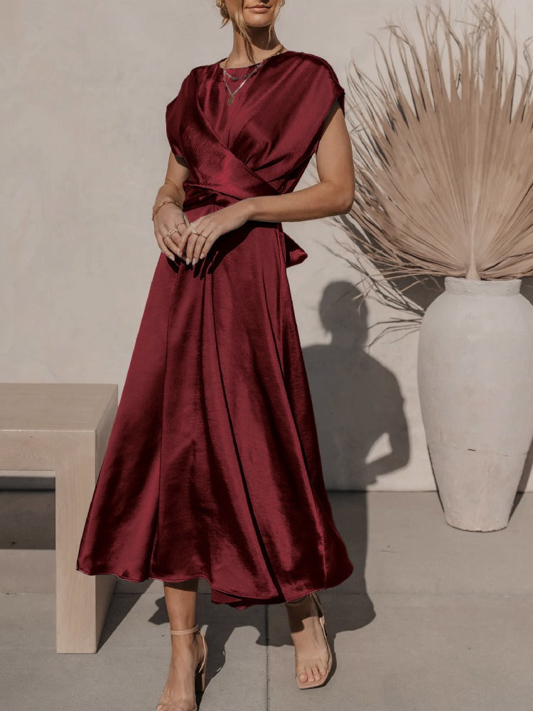 Astra | Elegant Silk Midi Dress
