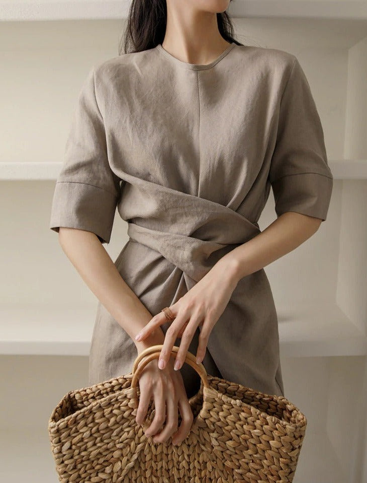 Solene | Irregular Linen Dress