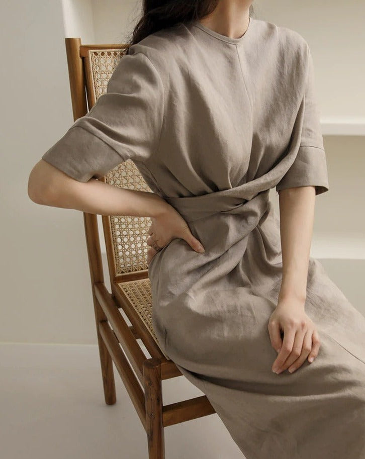 Solene | Irregular Linen Dress