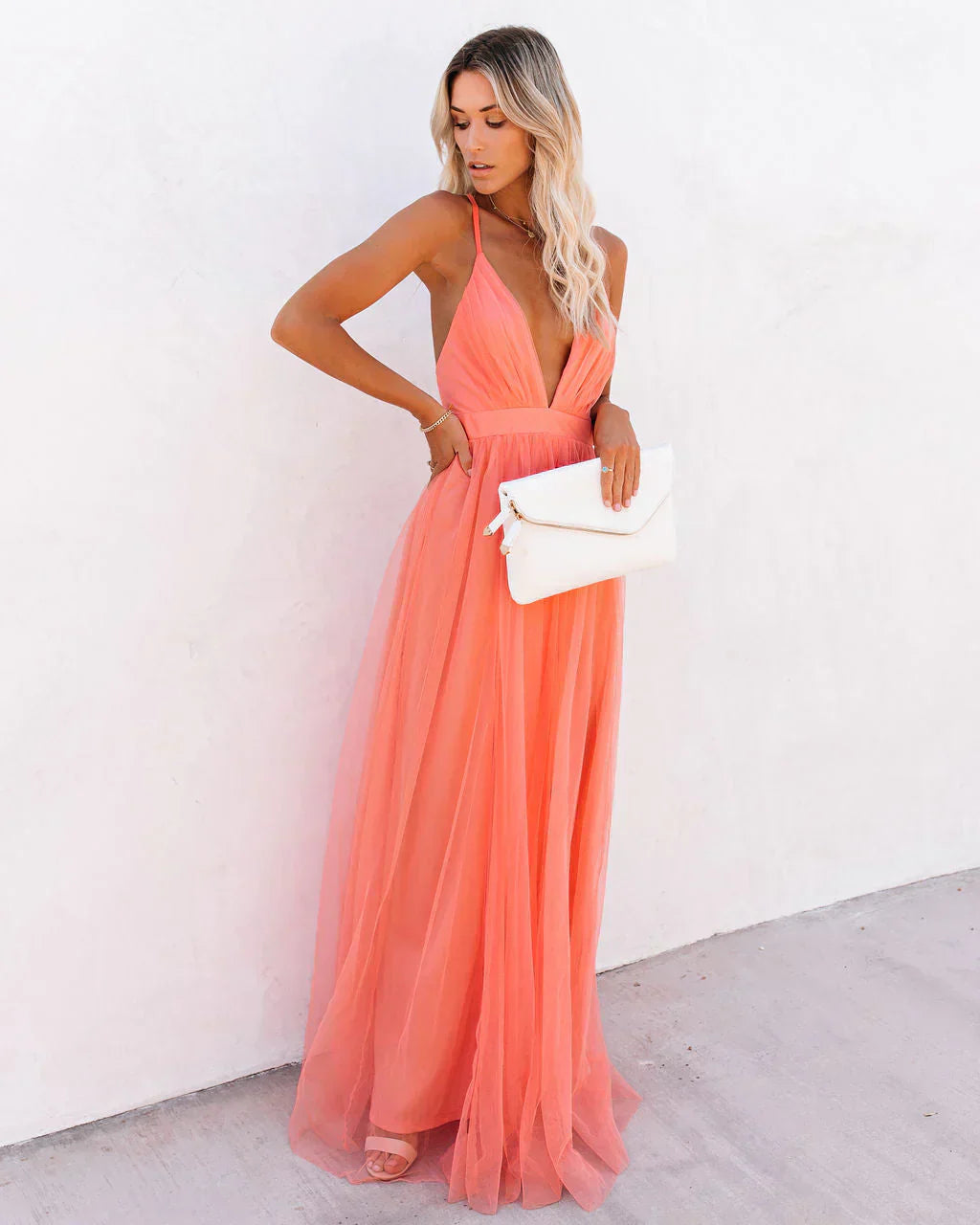 Camilla | Long V-Neck Dress