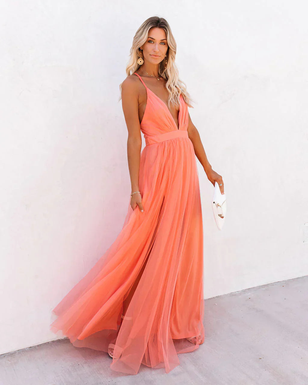 Camilla | Long V-Neck Dress
