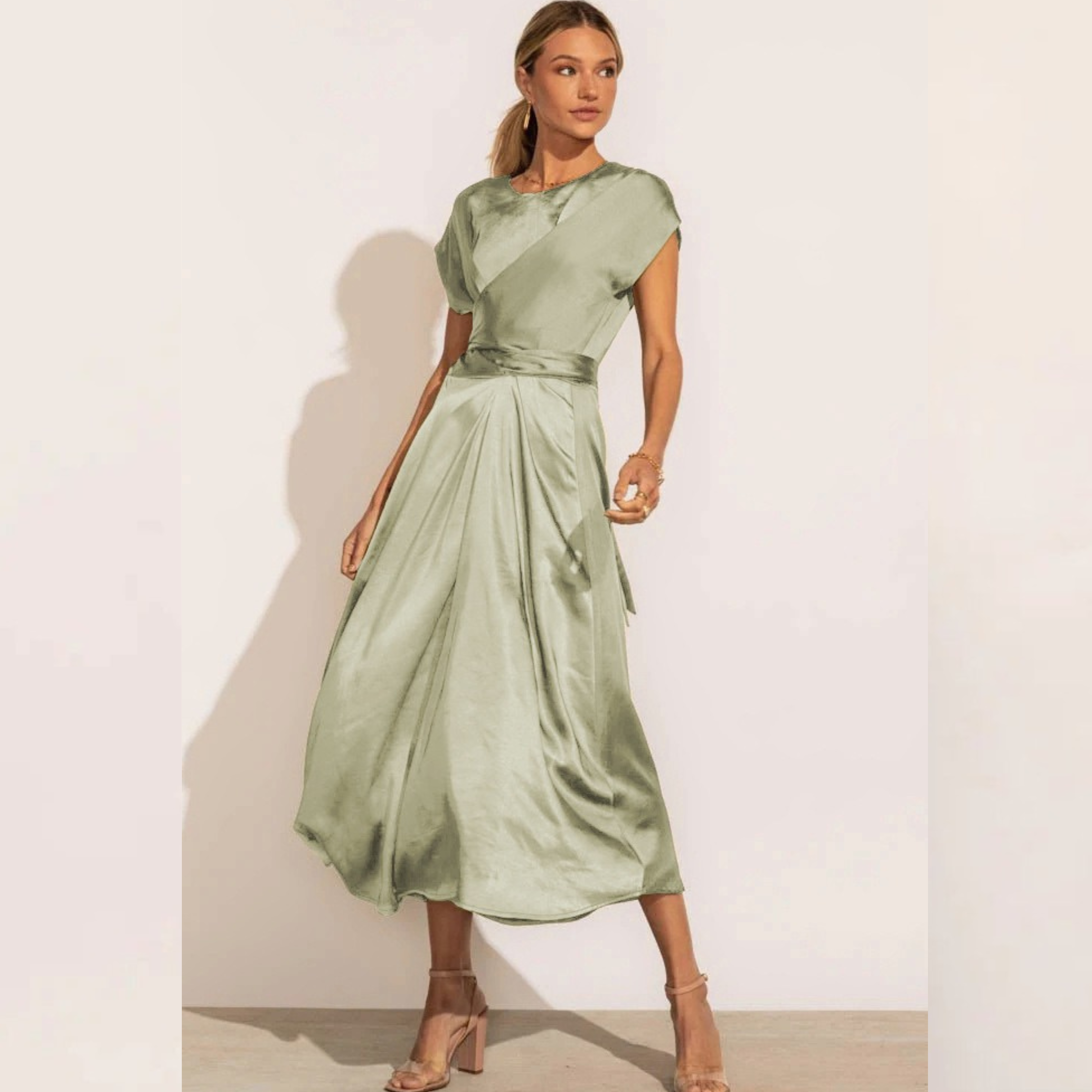 Astra | Elegant Silk Midi Dress