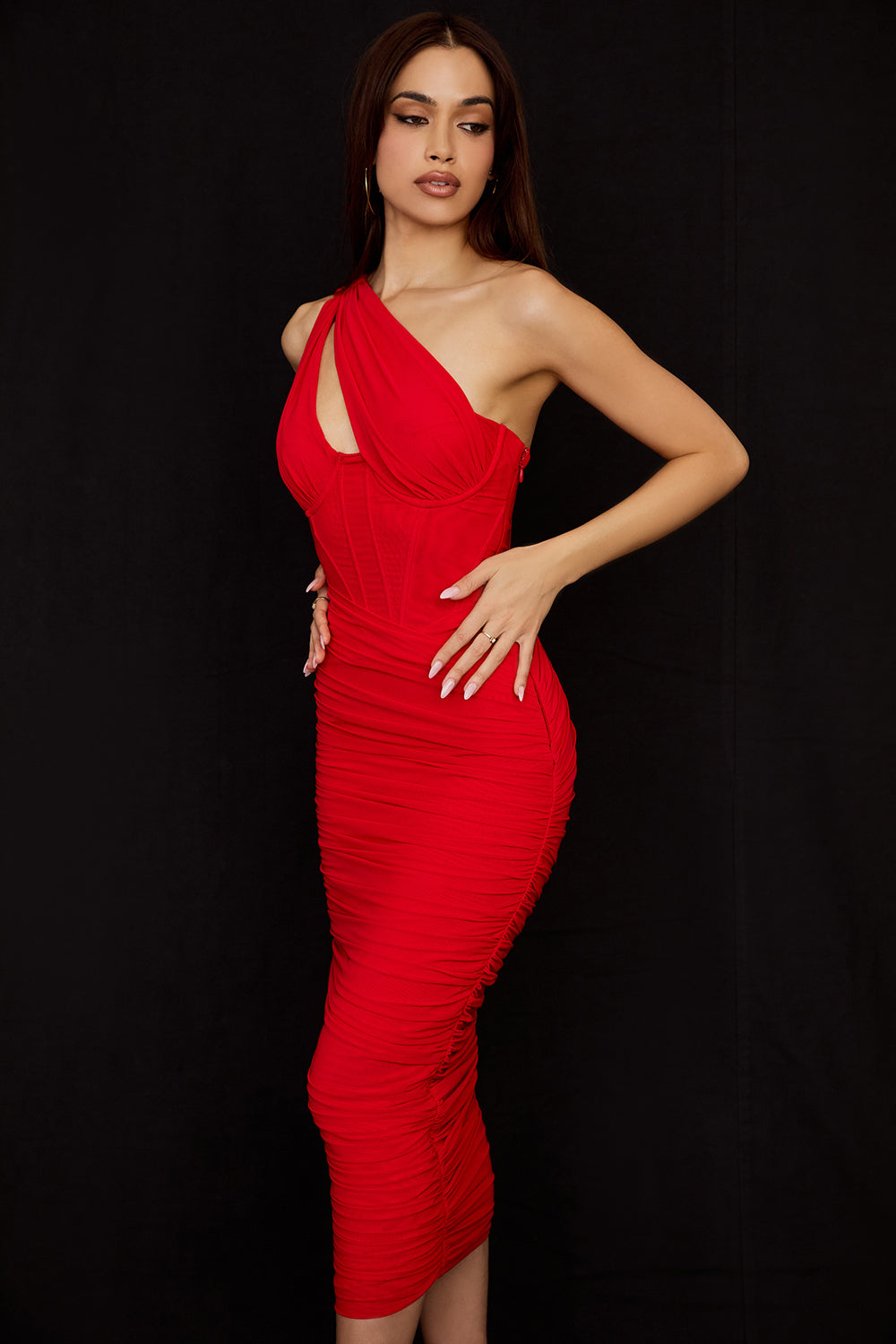 Vittoria | Asymmetric Midi Dress