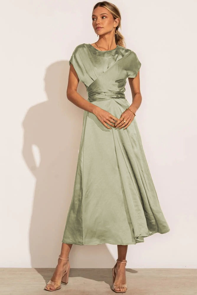 Astra | Elegant Silk Midi Dress