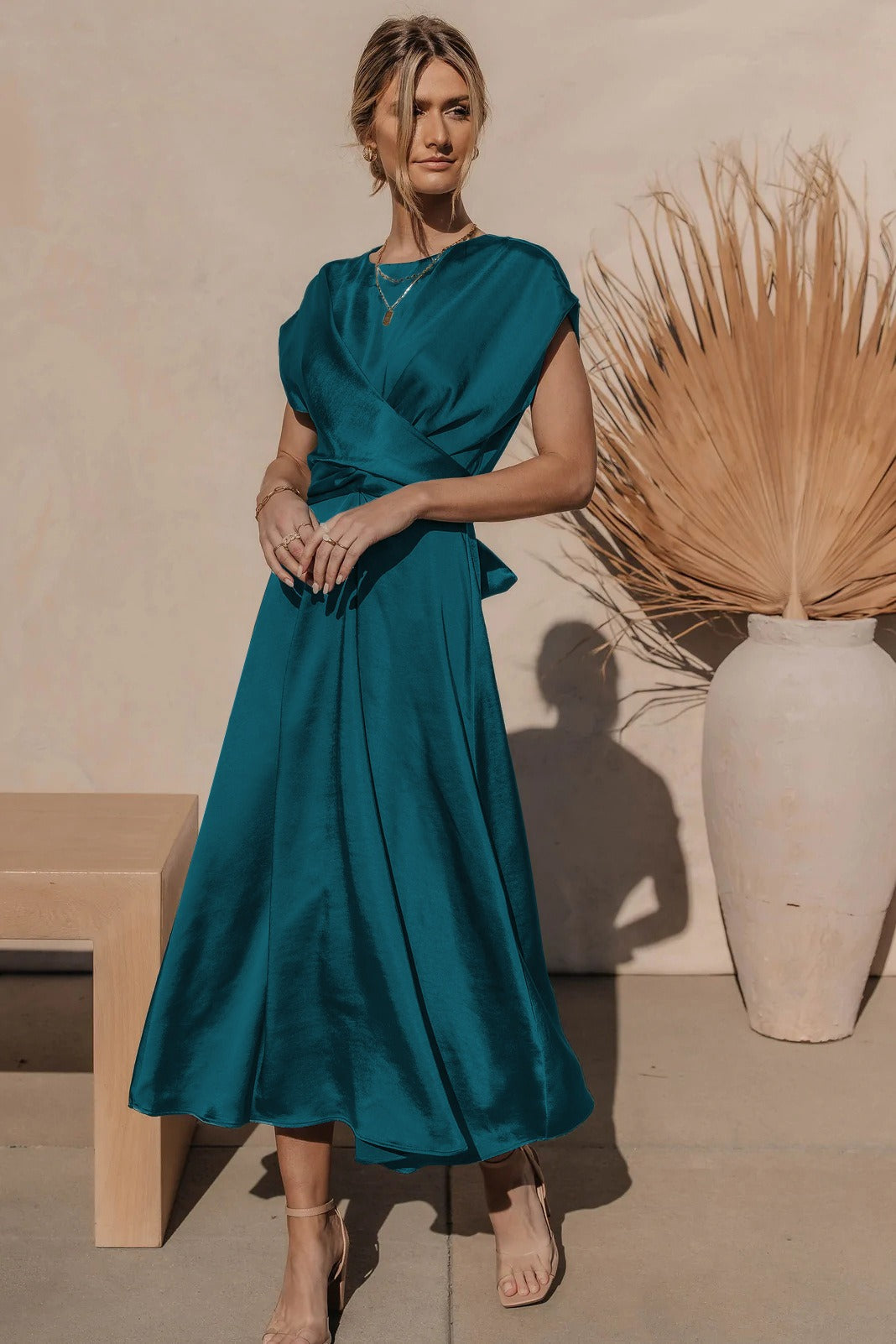 Astra | Elegant Silk Midi Dress