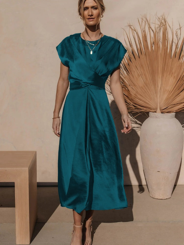 Astra | Elegant Silk Midi Dress