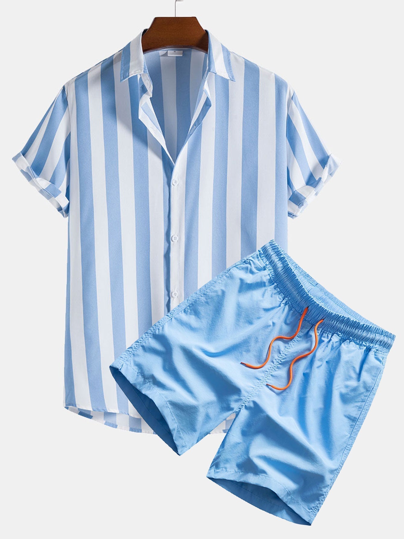 Leonard | Stripes Print Shirts & Swim Shorts