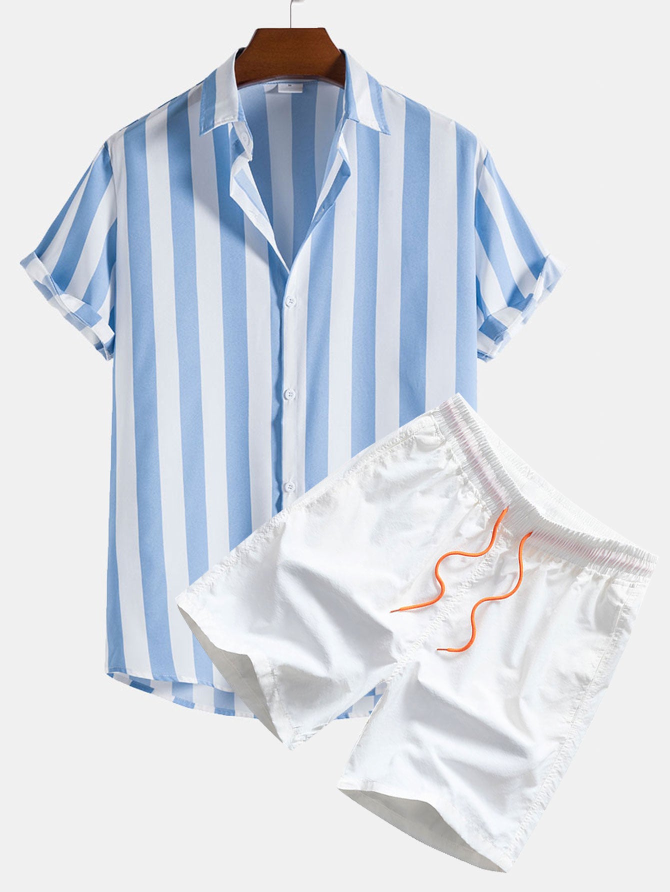 Leonard | Stripes Print Shirts & Swim Shorts