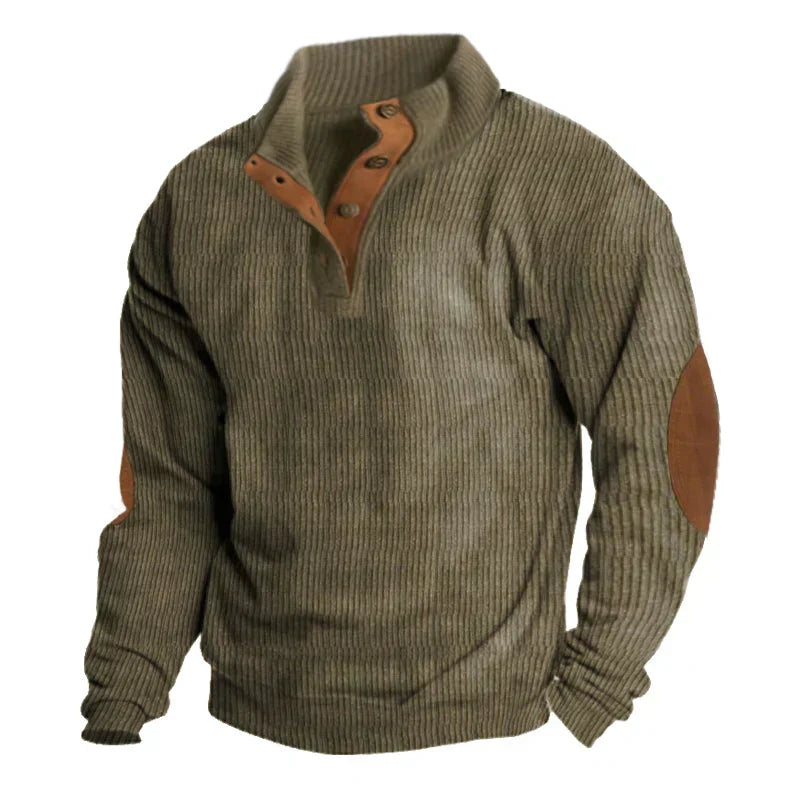 Adam | Ribbed Button Sweater