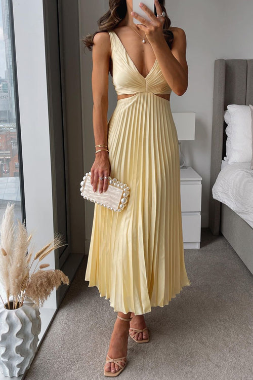 Courtney | Pleated Maxi Dress