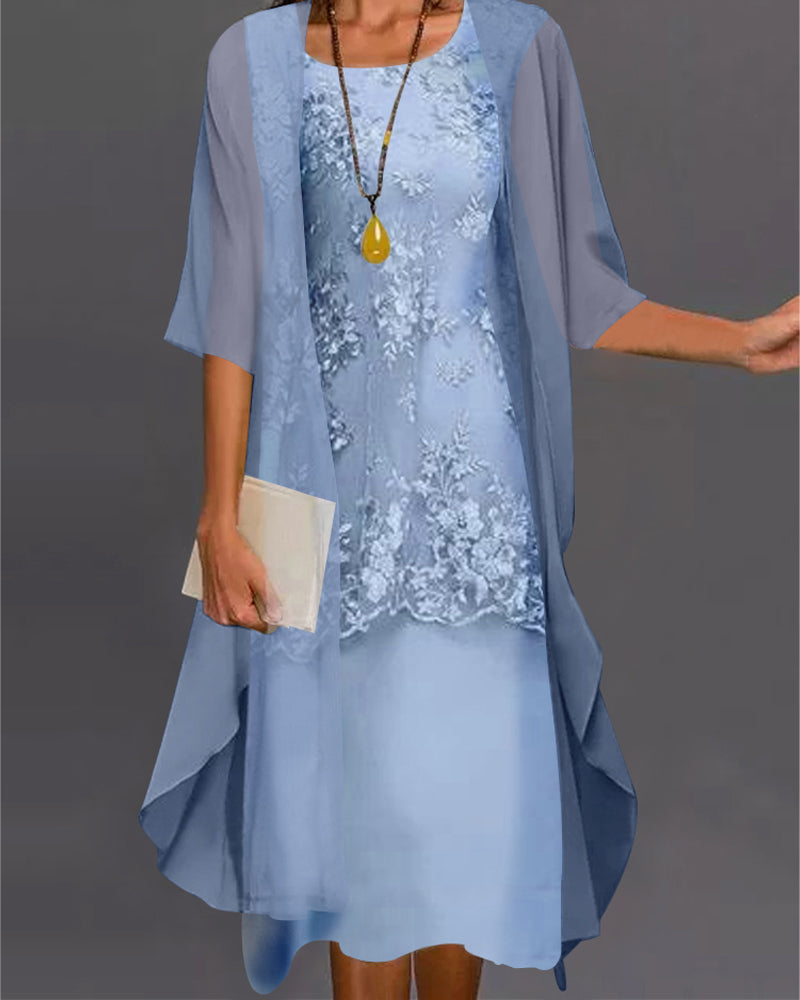 Etta | Elegant Two-Piece Chiffon Dress