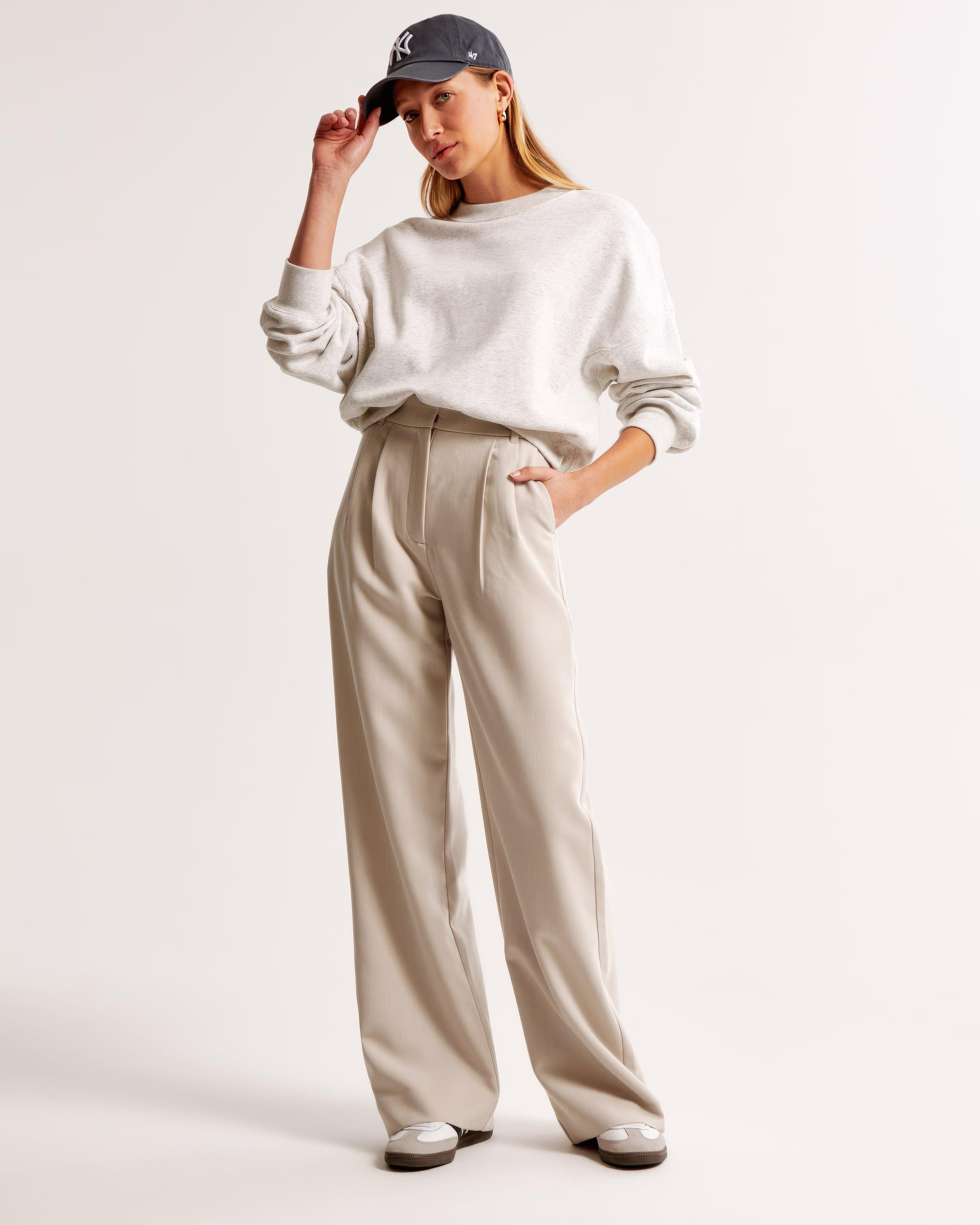 Lyanna | High Waist Pleated Leg Pants with Tailored Fit