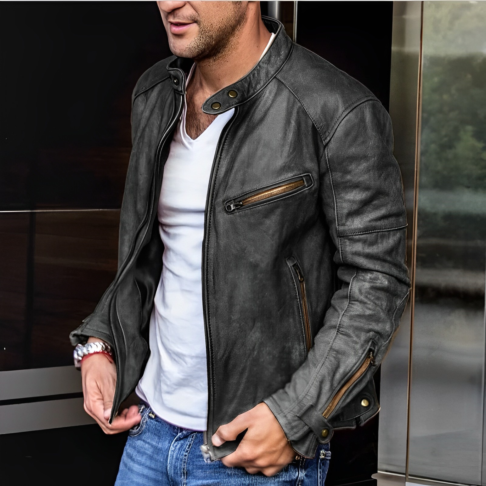 Cassius | Leather Jacket