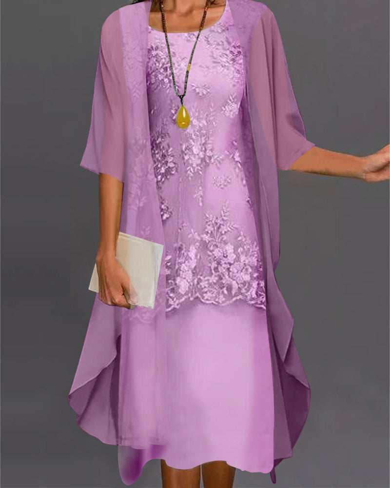 Etta | Elegant Two-Piece Chiffon Dress