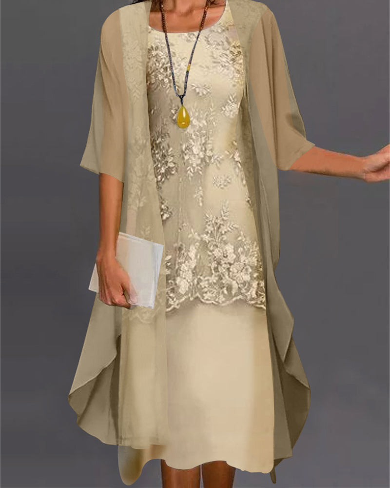 Etta | Elegant Two-Piece Chiffon Dress