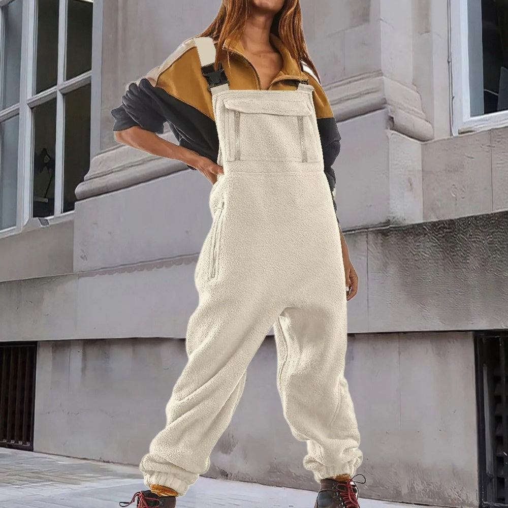 Mary | Adjustable Corduroy Fleece Jumpsuit