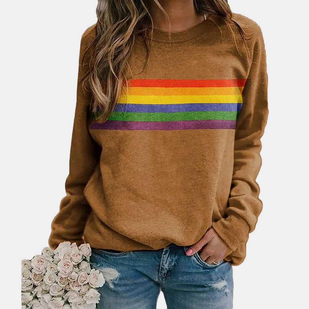 Susan | Rainbow Stripe Sweatshirt