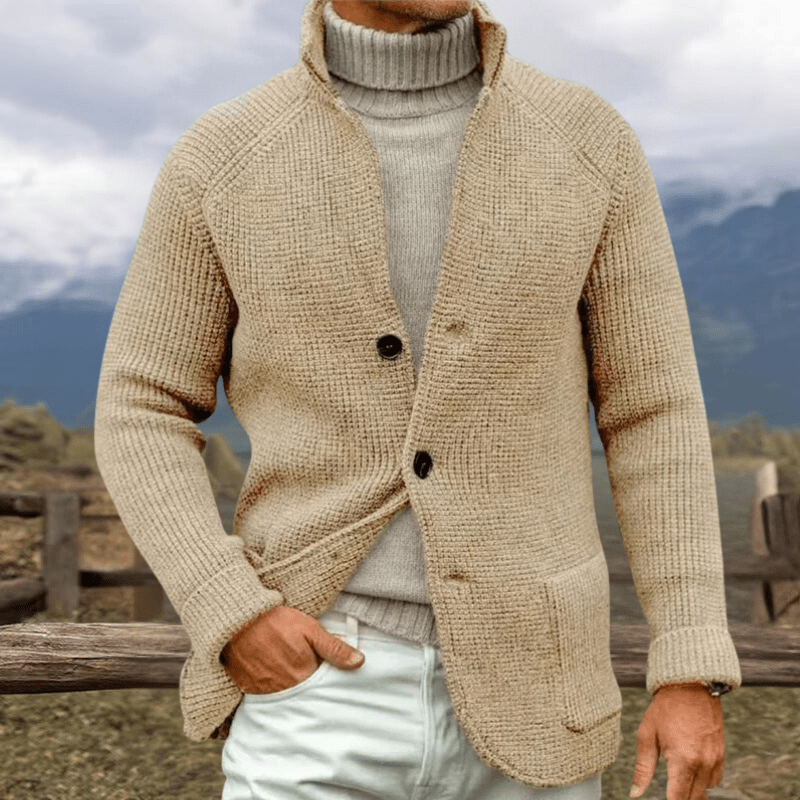 Luc | Thick Knit Cardigan with a Robust Style