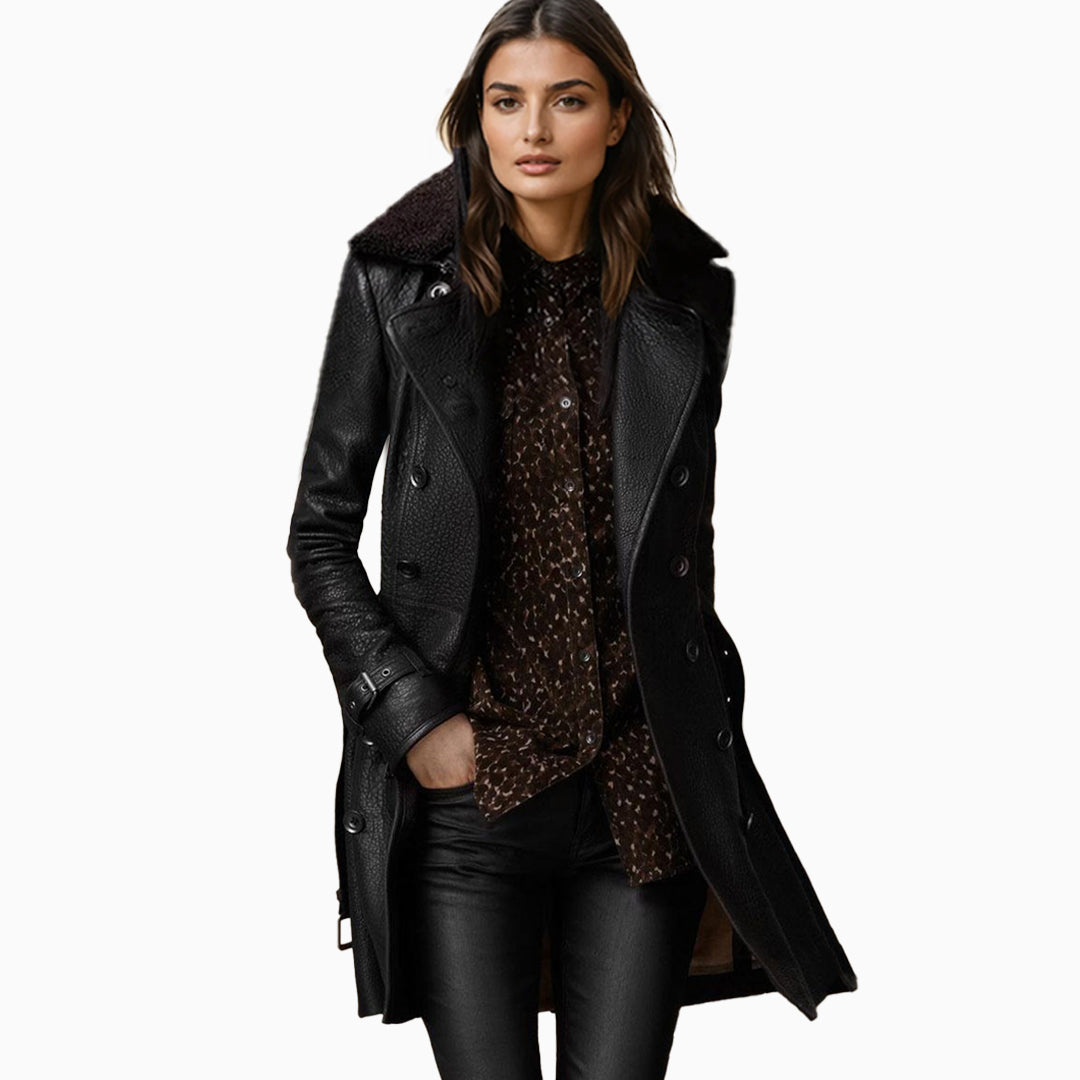 Rosalie | Leather Trench Coat