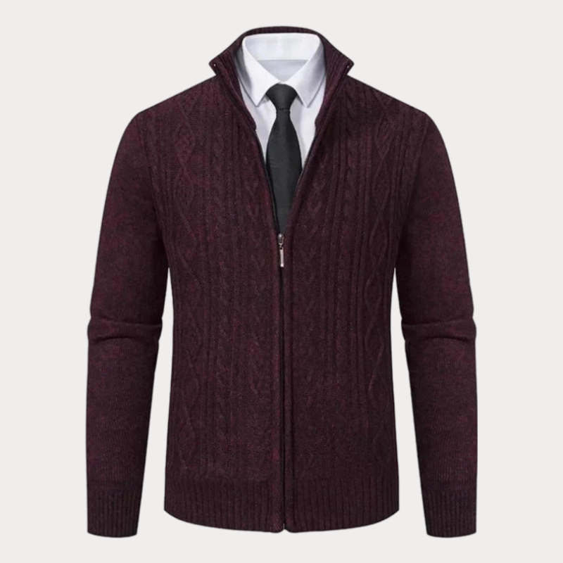 Robert | Stand Collar Cardigan