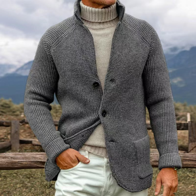 Luc | Thick Knit Cardigan with a Robust Style