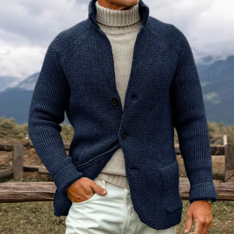 Luc | Thick Knit Cardigan with a Robust Style