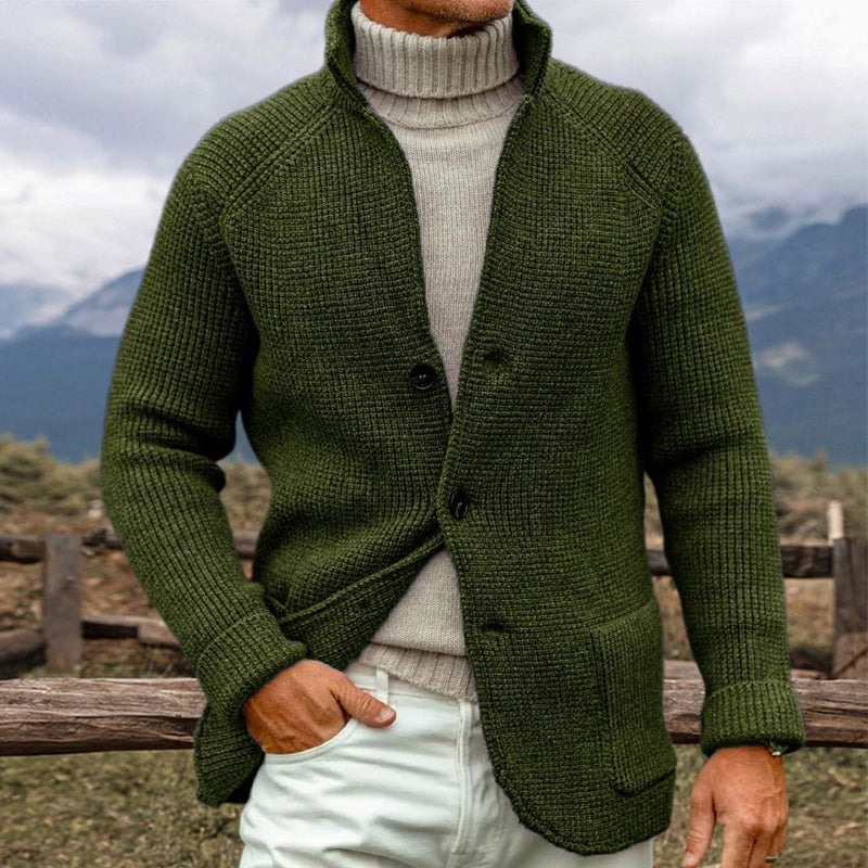 Luc | Thick Knit Cardigan with a Robust Style