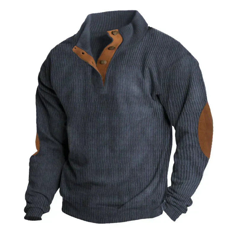 Adam | Ribbed Button Sweater