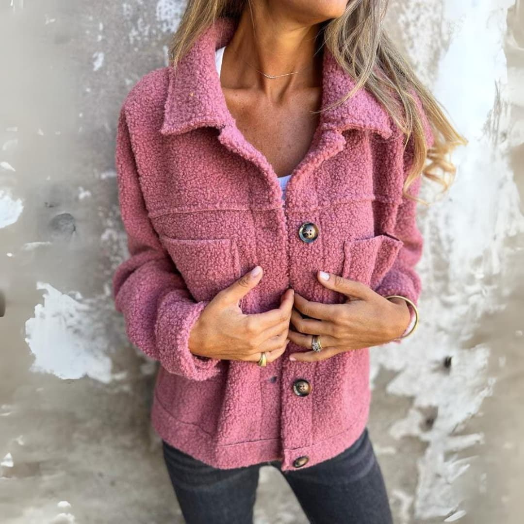 Luna | Buttoned Sherpa Jacket