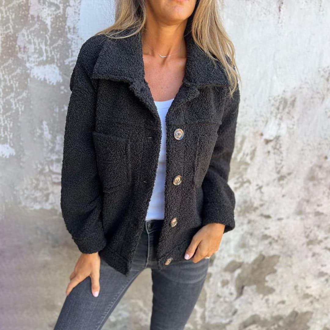 Luna | Buttoned Sherpa Jacket