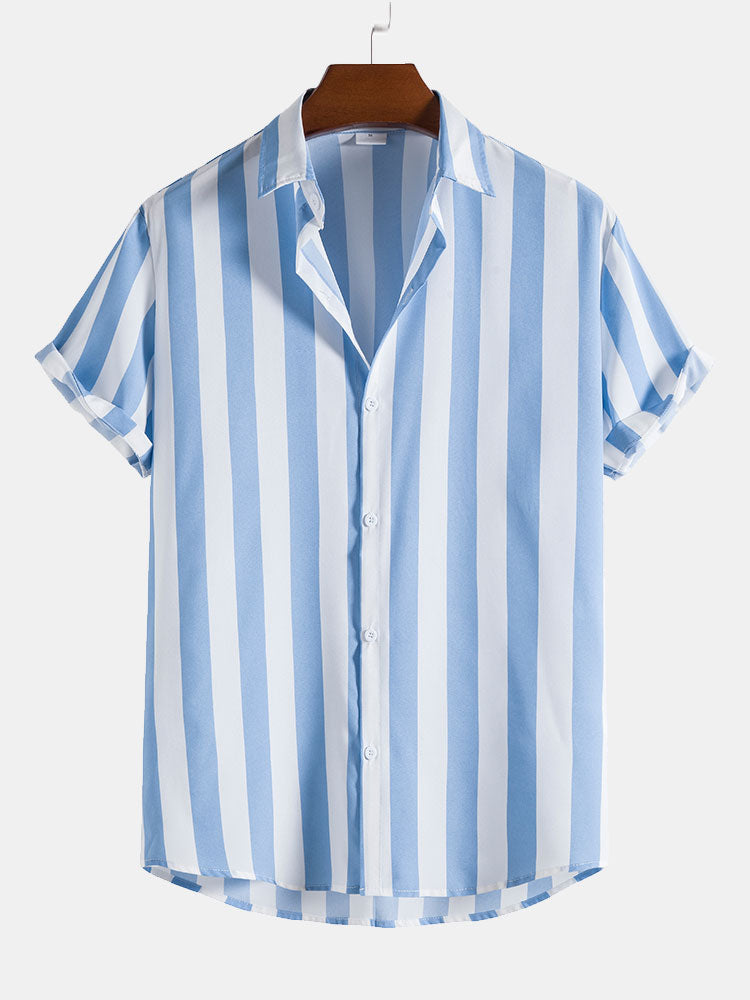 Leonard | Stripes Print Shirts & Swim Shorts