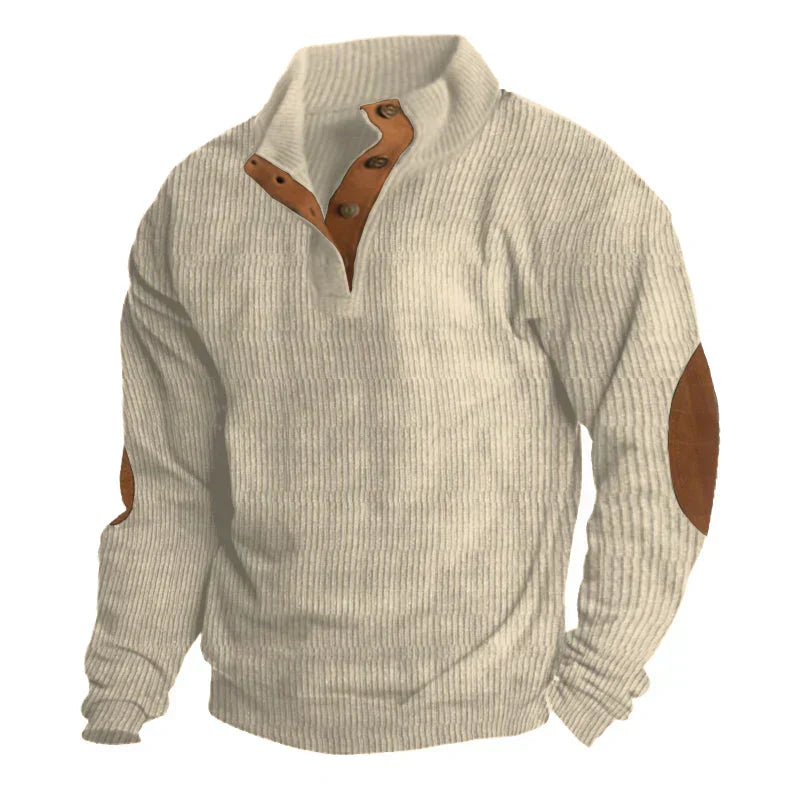 Adam | Ribbed Button Sweater