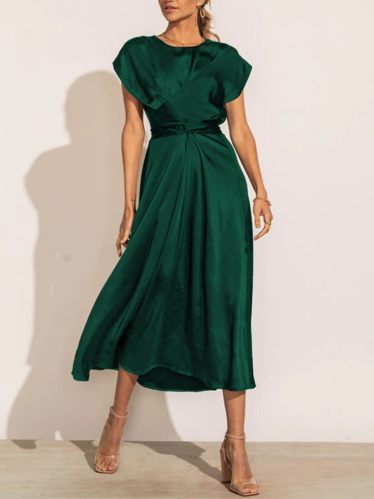 Astra | Elegant Silk Midi Dress