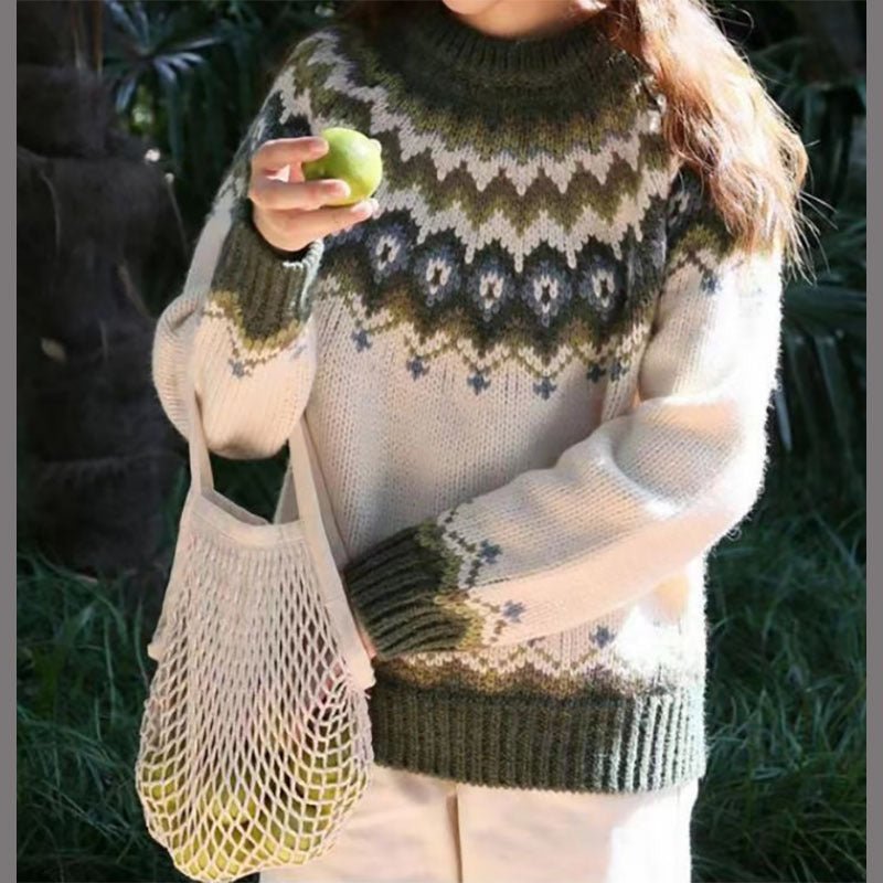 Bella | Cozy Fair Isle Knit Sweater