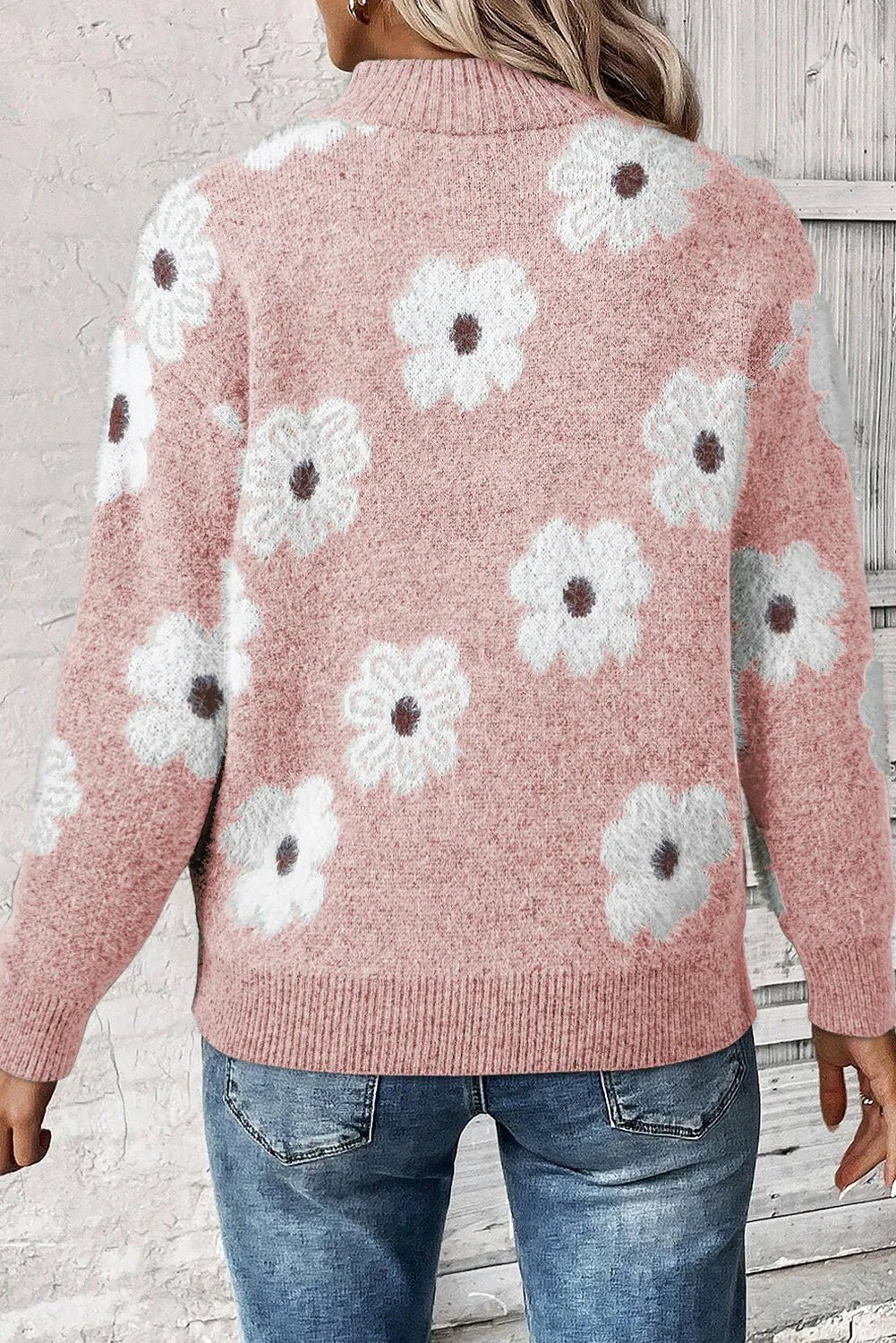 Matilda | Floral Half-Zip Sweater