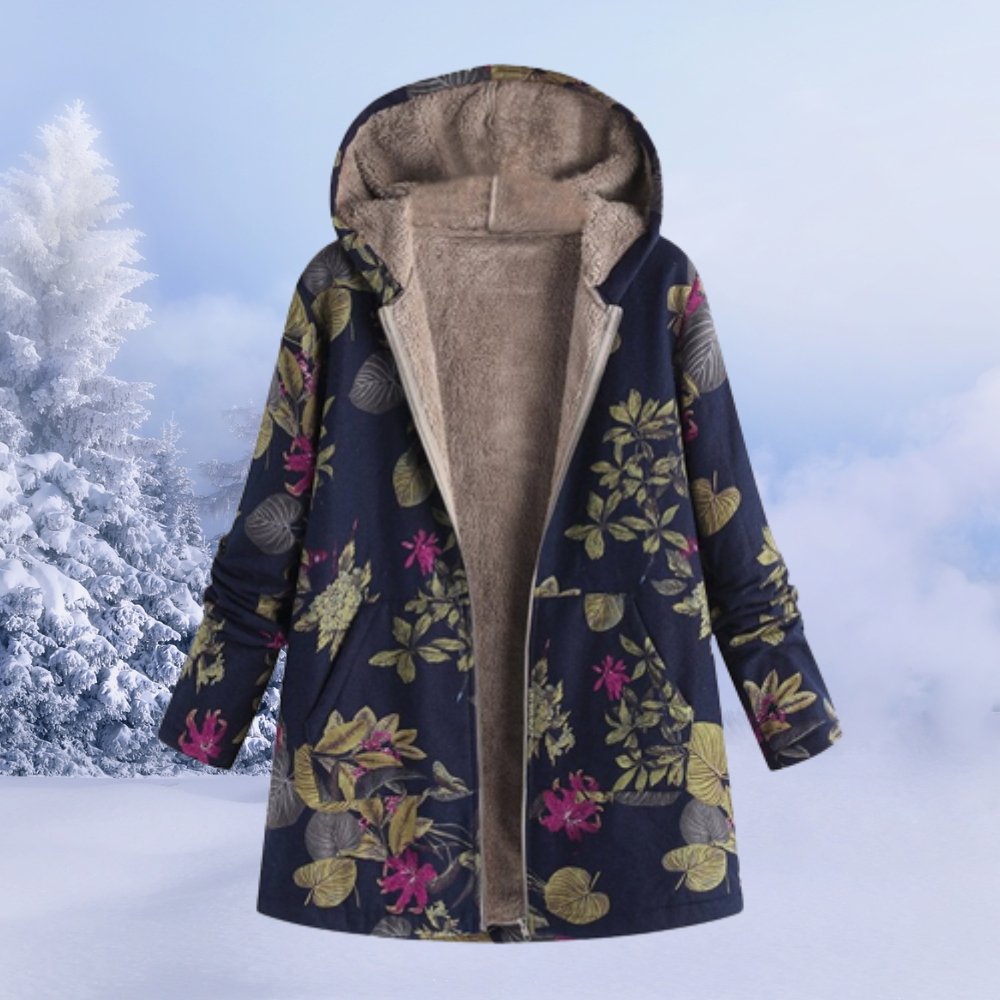 Eleanor | Floral Hooded Winter Coat