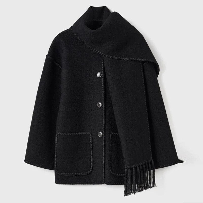 Isla | Poppy Fringed Scarf Coat