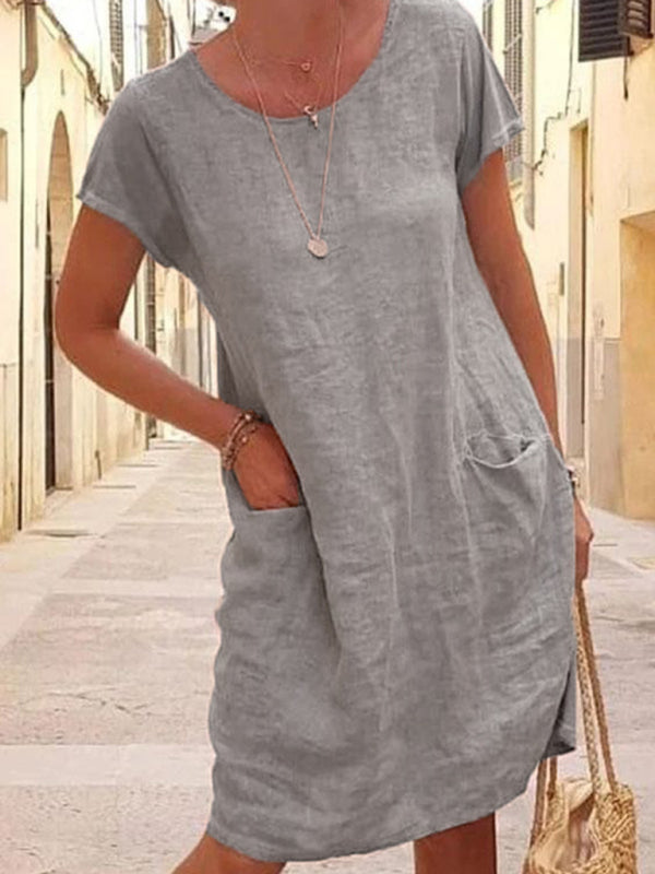 Ruby | Linen Dress with Pockets